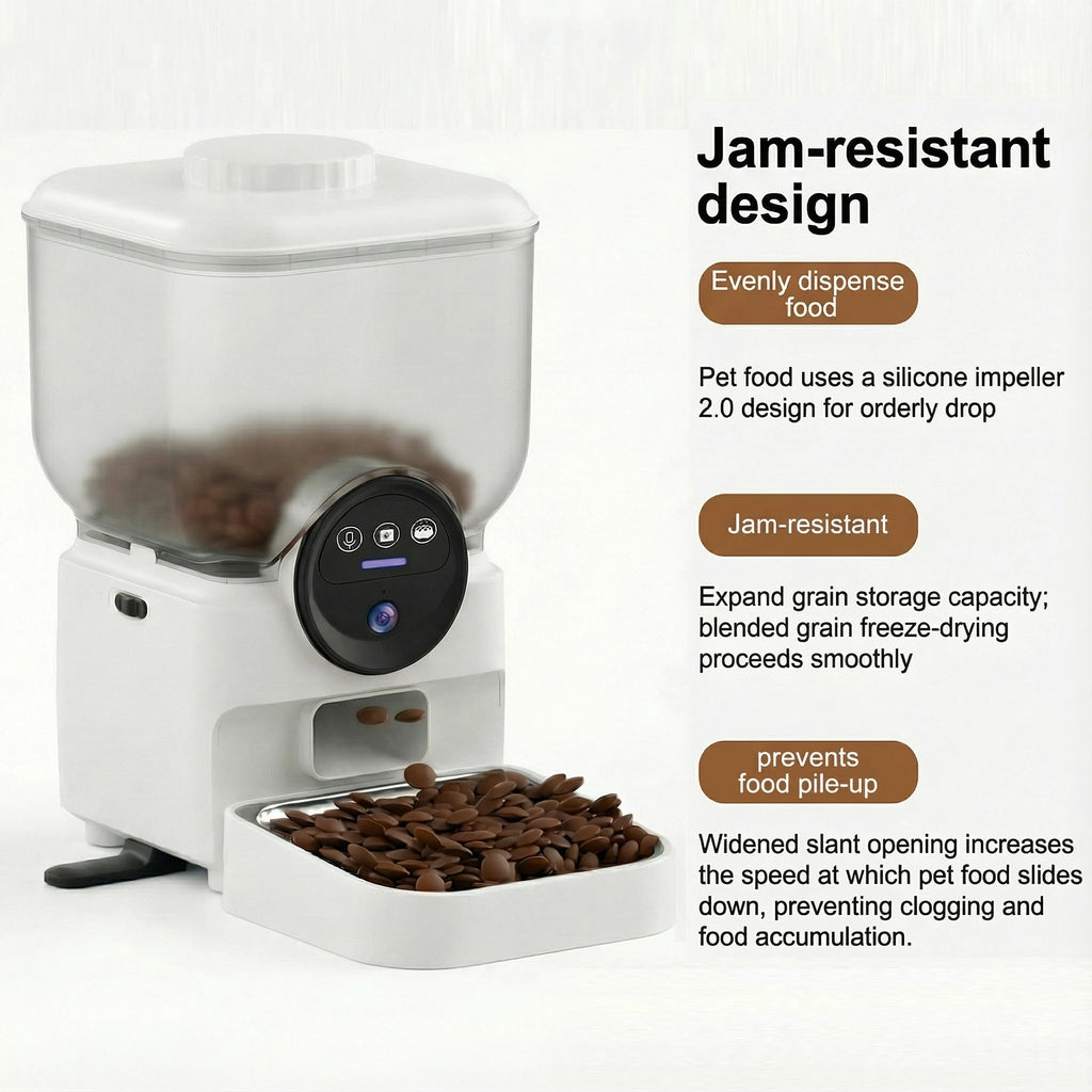 Automatic Cat Feeder Rechargeable Wifi Smart Pet Feeder App Controlled Cat Feeder With Camera Built-in Battery Cat Dog Feeder