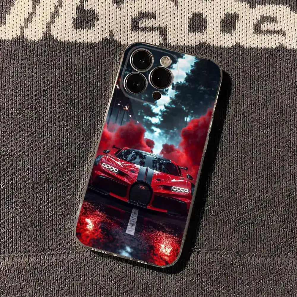 Car Cool Phone Case For iPhone 17 Air 11 12 13 14 15 16 Pro Max Plus XS X XR Silicone Soft Cover