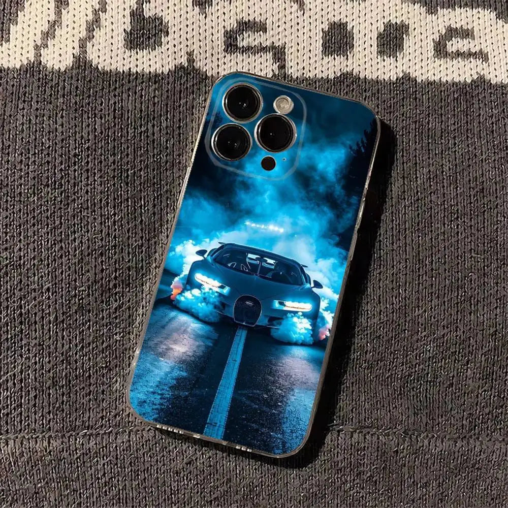 Car Cool Phone Case For iPhone 17 Air 11 12 13 14 15 16 Pro Max Plus XS X XR Silicone Soft Cover