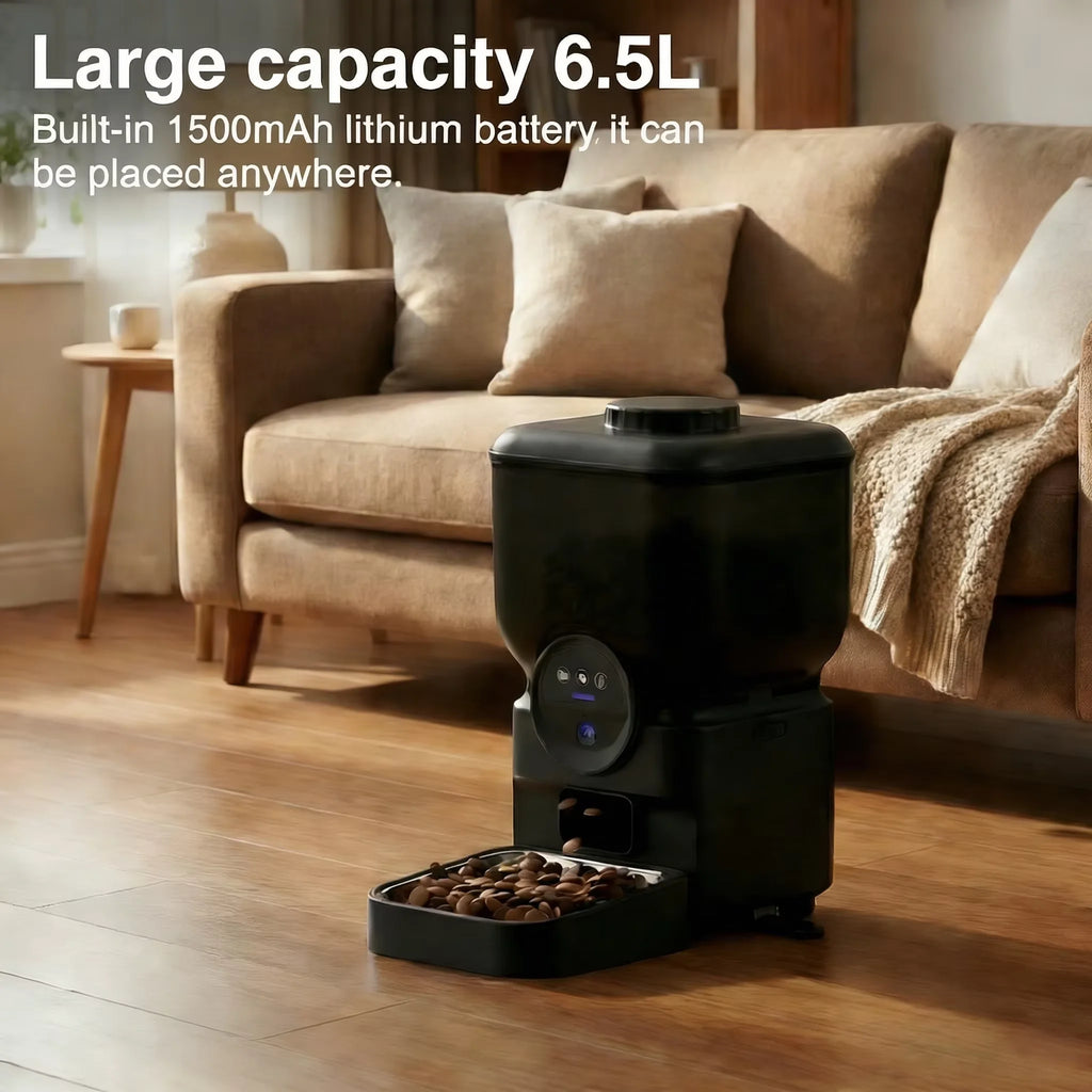 Automatic Cat Feeder Rechargeable Wifi Smart Pet Feeder App Controlled Cat Feeder With Camera Built-in Battery Cat Dog Feeder